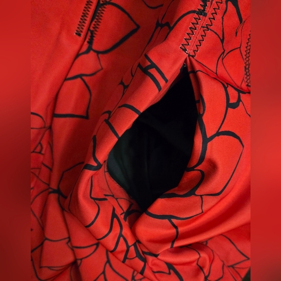 Vintage Gap Cherry Red Floral Mini Short Skirt Spring Girlie Size 6 Pockets - Picture 7 of 9